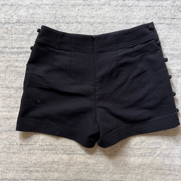 Club Monaco Black Shorts with Button Detail - Picture 3 of 5